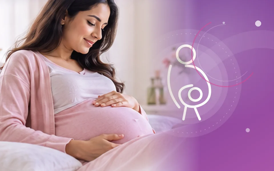 Illustrative medical editorial image: High-Risk Pregnancy: Common Risk Factors and Monitoring — Aarunya Clinic